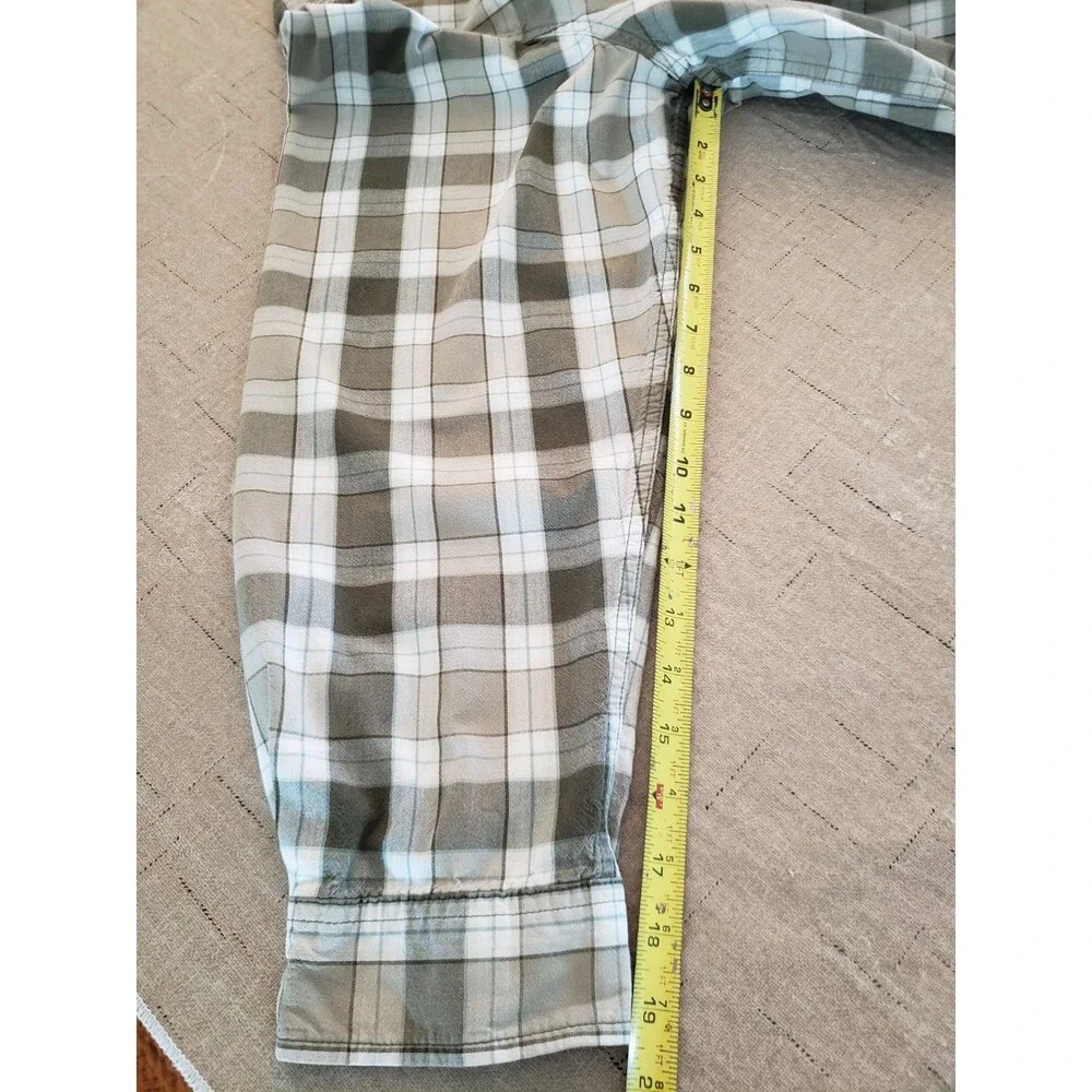 Carhartt Shirt Mens 2XL Green Plaid Loose Fit Long Sleeve Button Up 100% Cotton - Picture 12 of 14